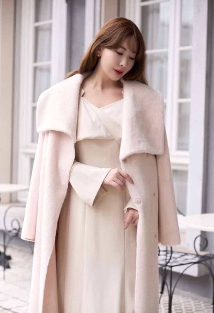 ジャケット・アウター Herlipto Grace Wrap Coat powder pink