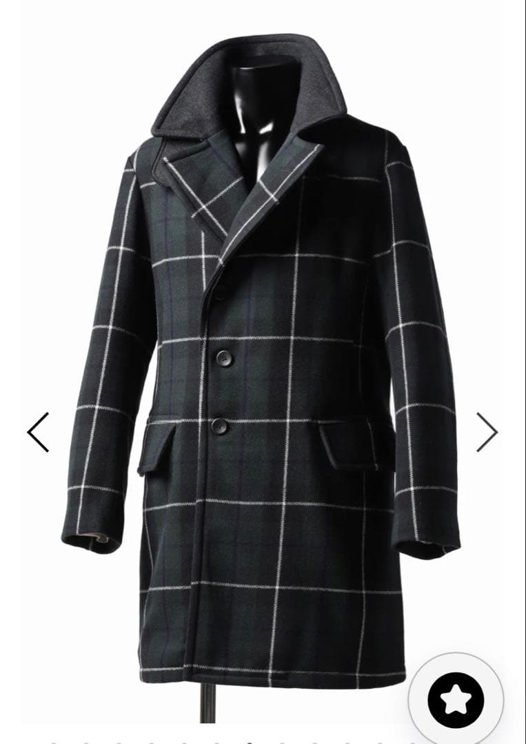 【サイズ7】sus-sous greatcoat BLACK WATCH