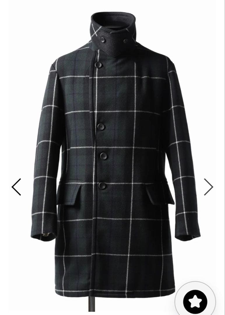 【サイズ7】sus-sous greatcoat BLACK WATCH