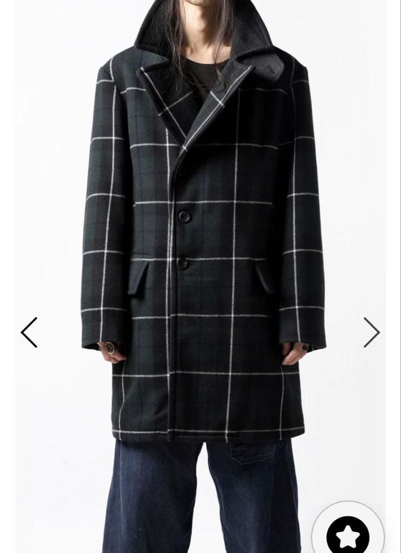 【サイズ7】sus-sous greatcoat BLACK WATCH