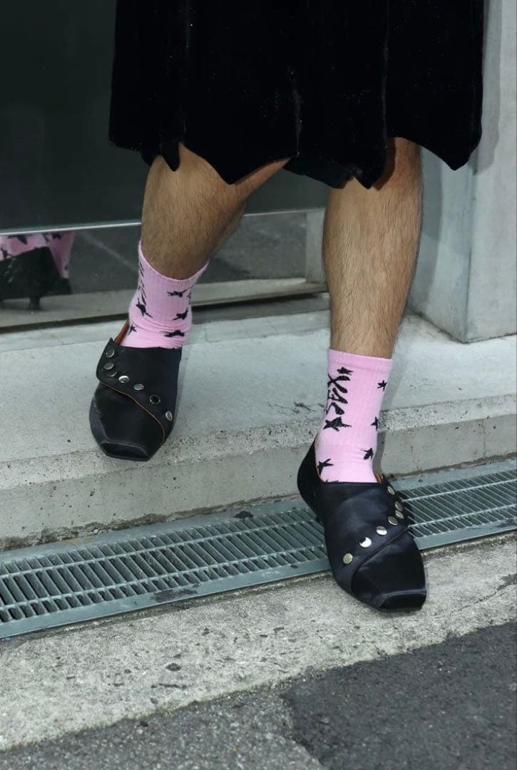 靴 MASU SATIN BAT SHOES(BLACK)27cm