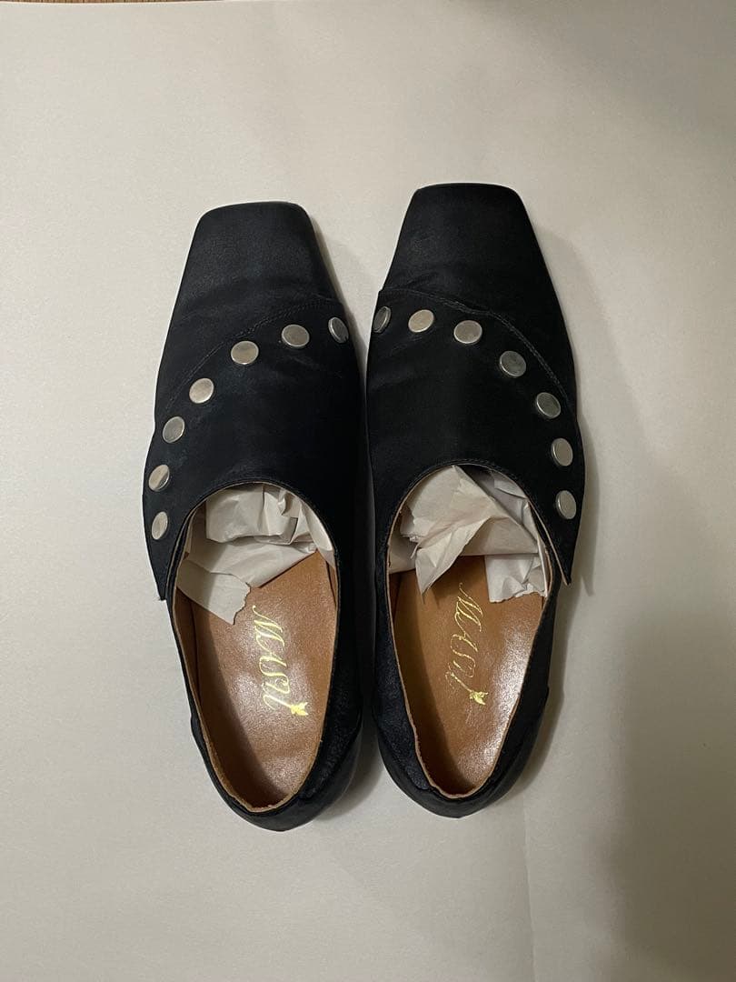靴 MASU SATIN BAT SHOES(BLACK)27cm