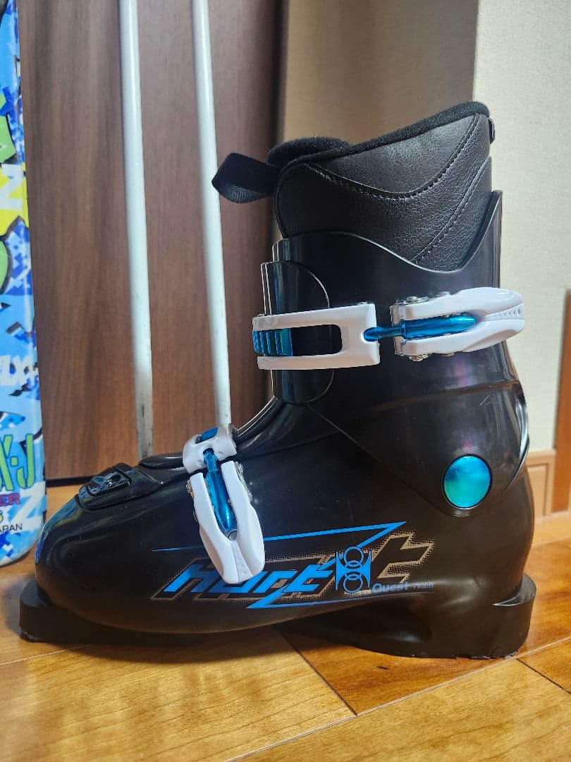 子供スキー板セット　スキー板 136cm ブーツ 24cm ストック　100cm