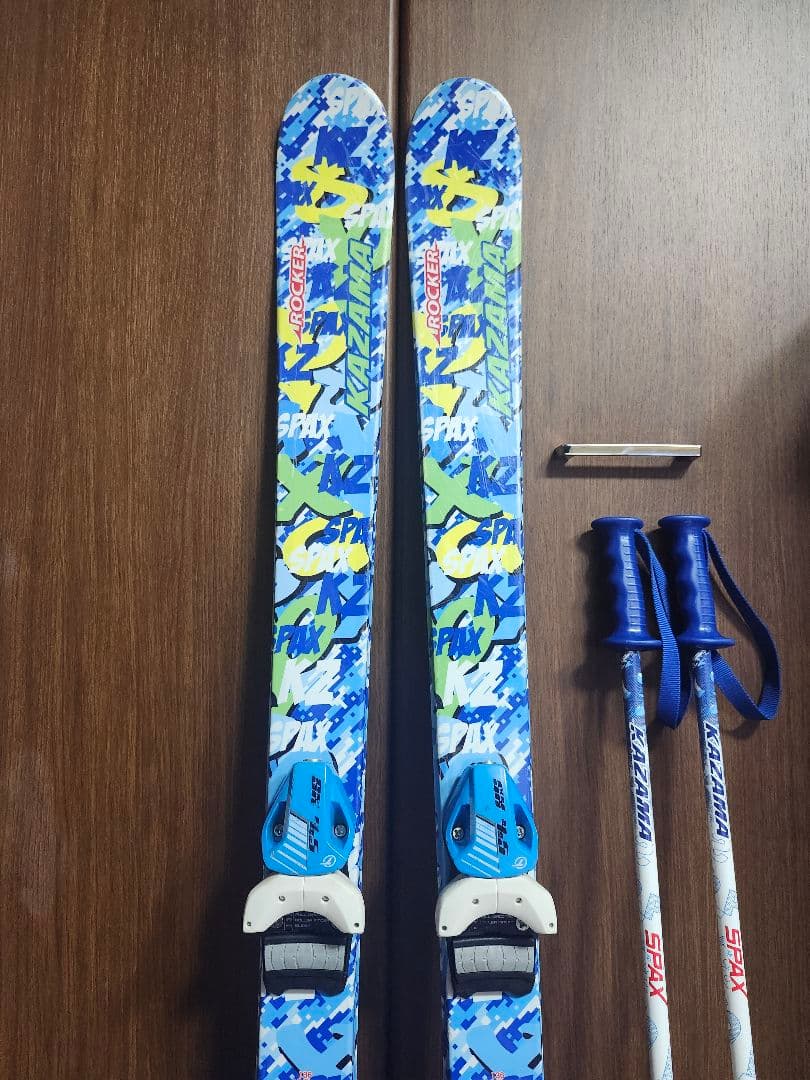 子供スキー板セット　スキー板 136cm ブーツ 24cm ストック　100cm
