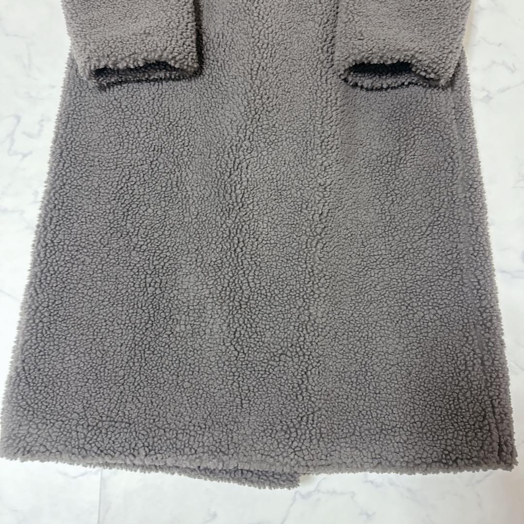 ✨美品 即完売品✨ ZARAダブル テディベアコート ボア グレー ロング L