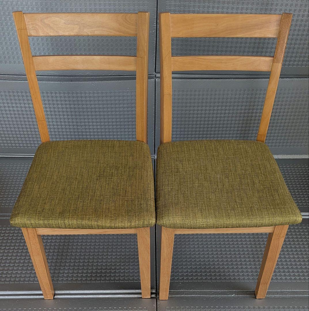 ダイニングチェア　2脚セット　リビングチェア　美品　イス