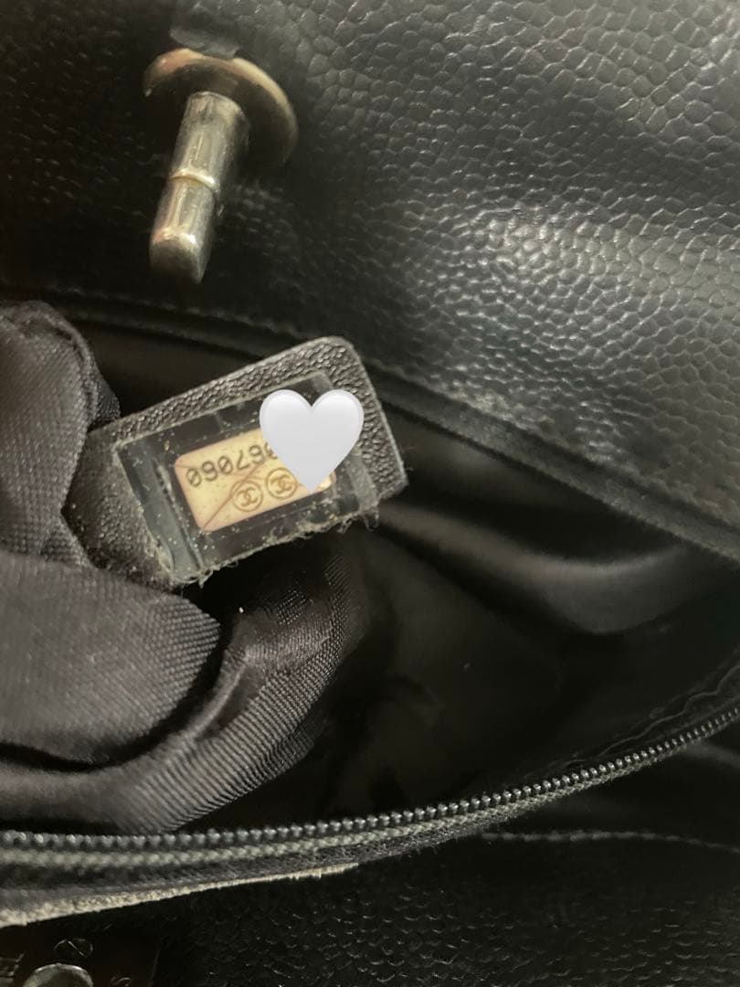 CHANEL キャビアスキン　2wayバッグ　ターンロック　ココマーク　シャネル