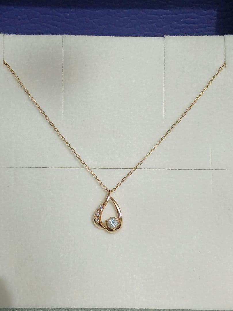 【kazyukazyu】ヴァンドーム青山☆K10☆アクアマリン☆ネックレス