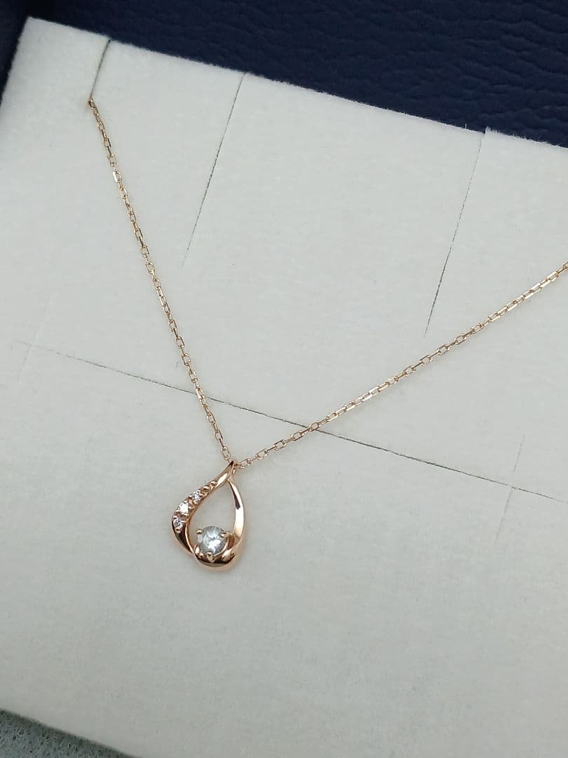 【kazyukazyu】ヴァンドーム青山☆K10☆アクアマリン☆ネックレス