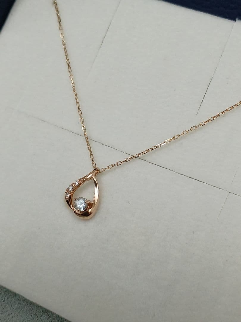 【kazyukazyu】ヴァンドーム青山☆K10☆アクアマリン☆ネックレス