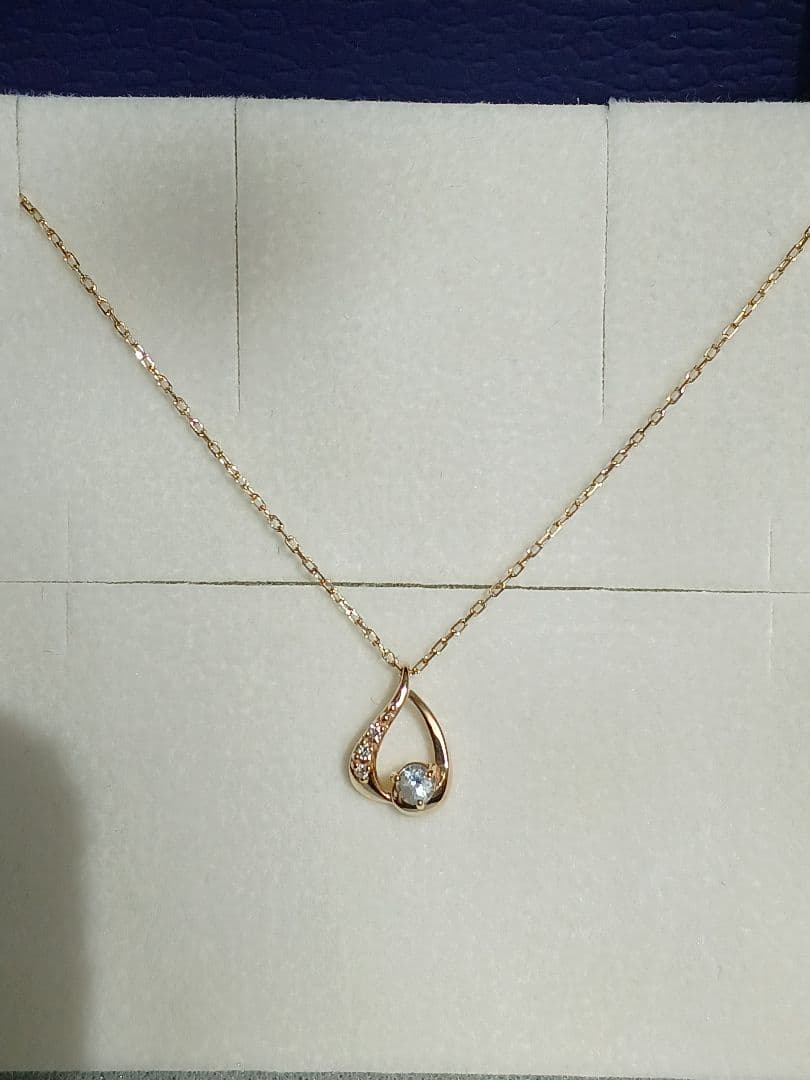 【kazyukazyu】ヴァンドーム青山☆K10☆アクアマリン☆ネックレス