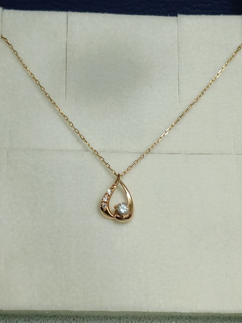 【kazyukazyu】ヴァンドーム青山☆K10☆アクアマリン☆ネックレス