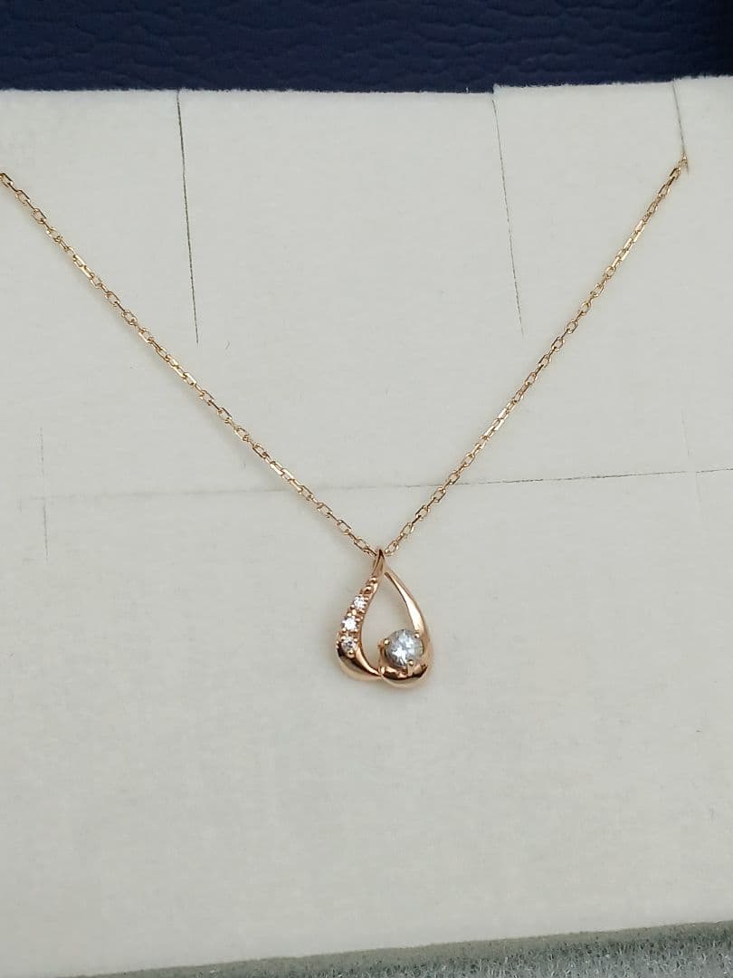 【kazyukazyu】ヴァンドーム青山☆K10☆アクアマリン☆ネックレス