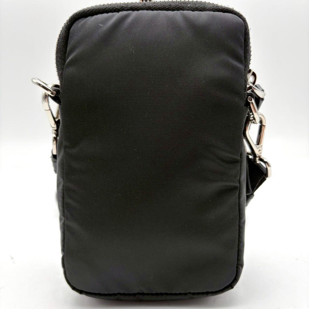 極美品 プラダ 三角プレートロゴ ナイロン ショルダー バッグ フォンケース