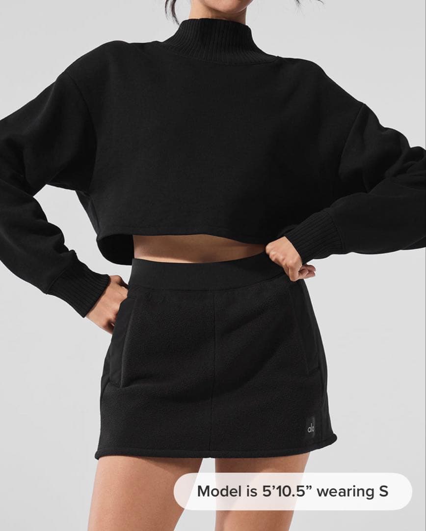 試着のみ ALO Cropped Serenity Coverup 黒 XS