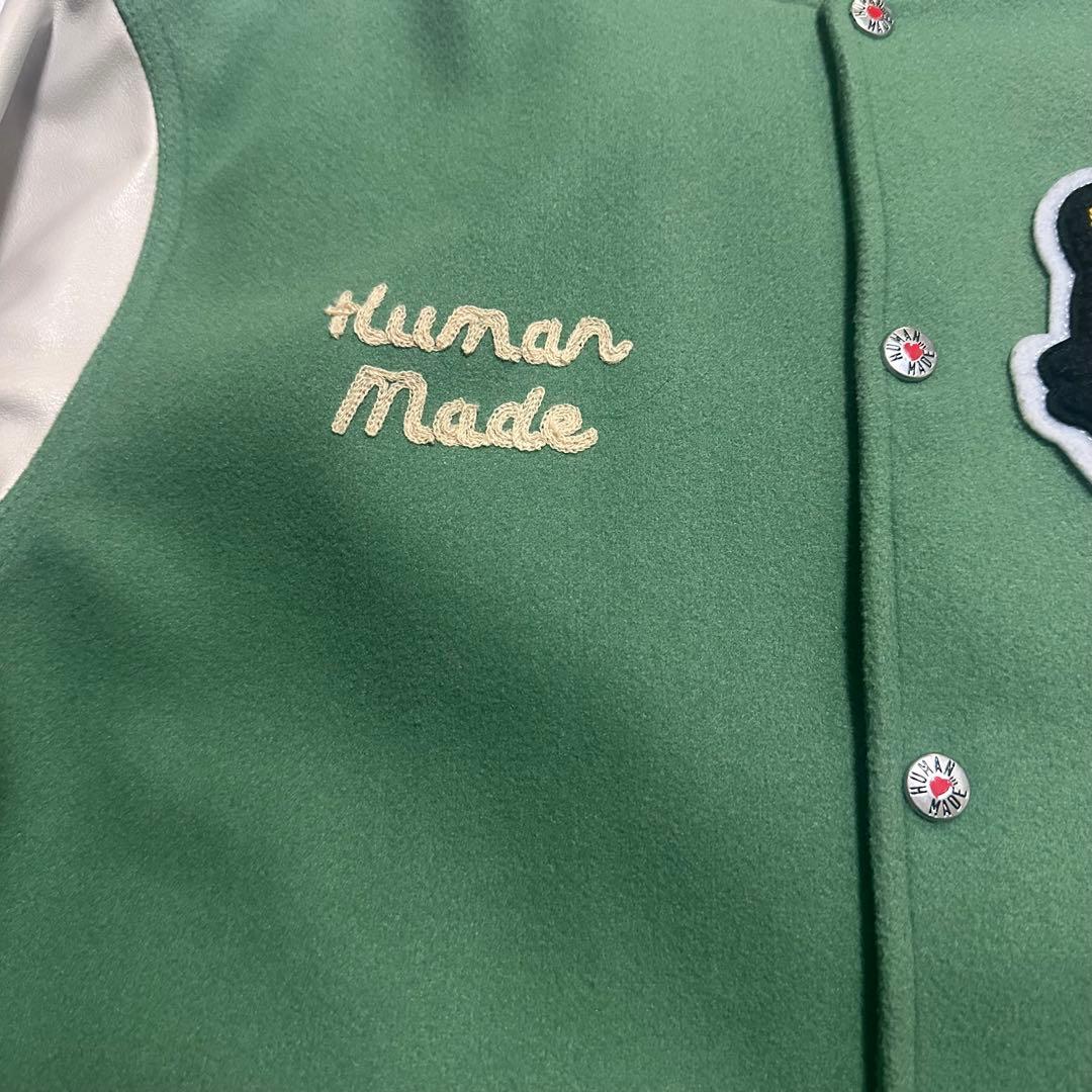 HUMAN MADE VARSITY JACKET グリーン L