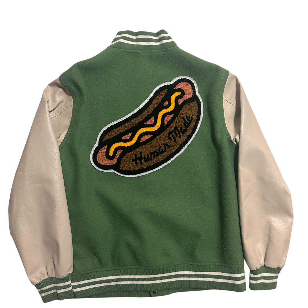 HUMAN MADE VARSITY JACKET グリーン L