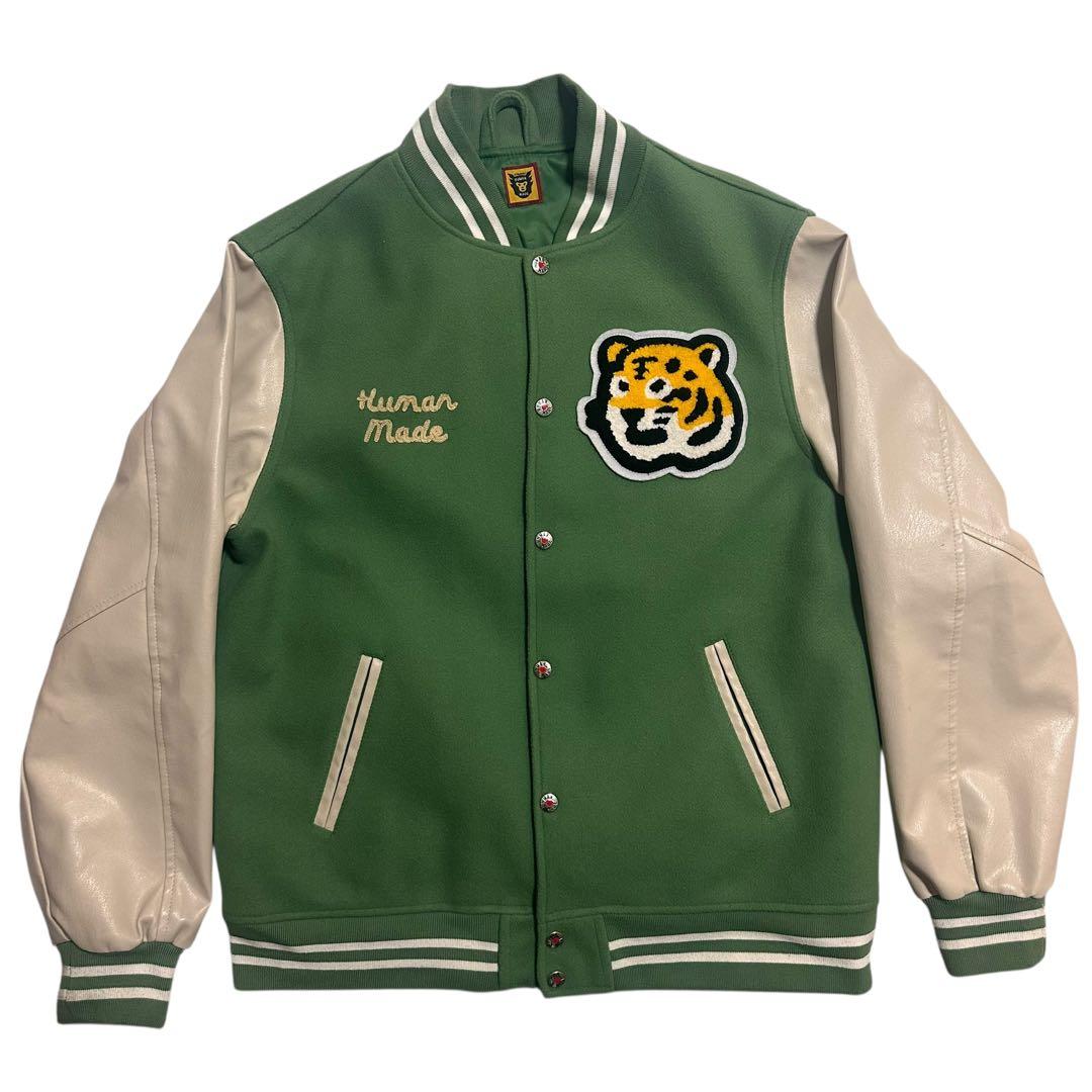 HUMAN MADE VARSITY JACKET グリーン L
