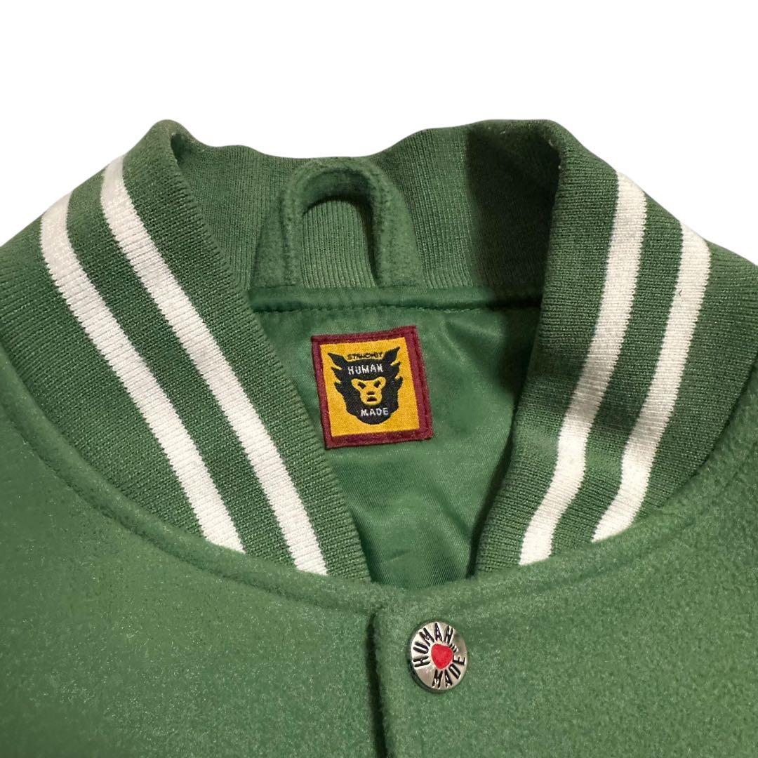 HUMAN MADE VARSITY JACKET グリーン L