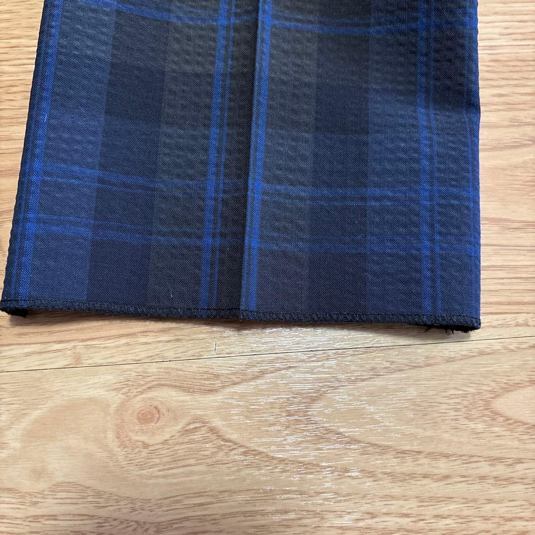 entre amis 青と黒のチェック柄スラックス Mサイズ 30インチ