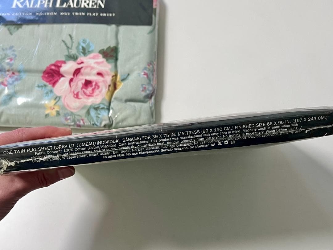 【新品】Ralph Lauren ラルフローレンホーム シングルシーツ USA製