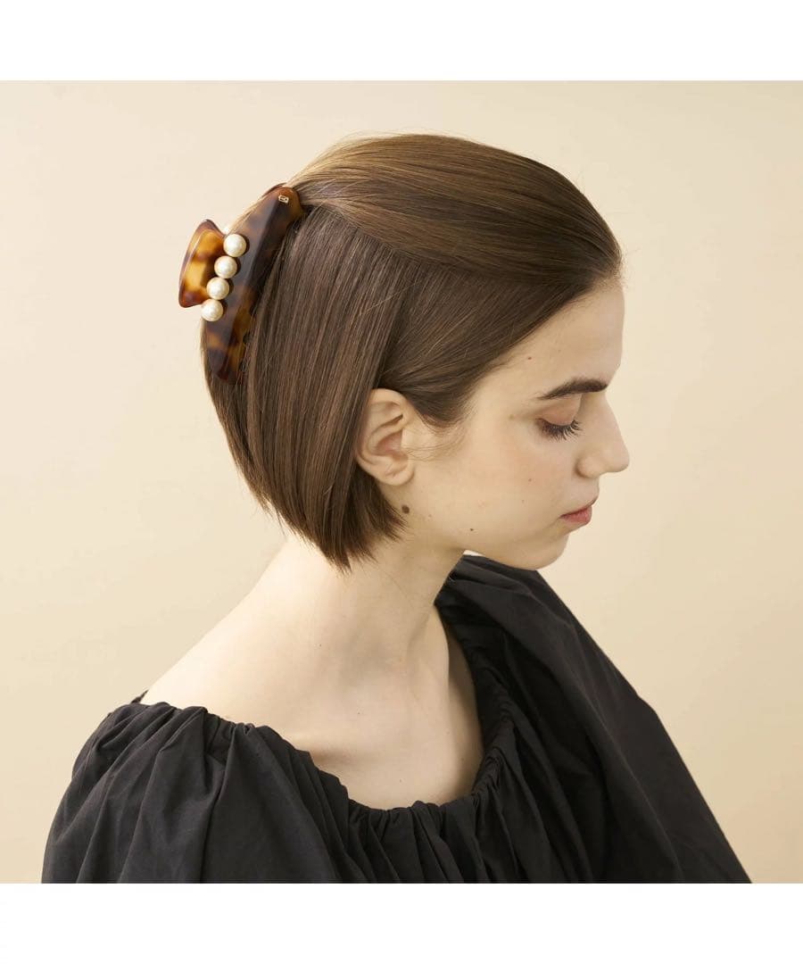 【美品】アレクサンドルドゥパリ ヘアクリップ エカイユ パール Lサイズ