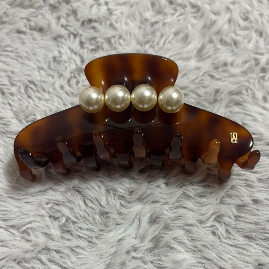 【美品】アレクサンドルドゥパリ ヘアクリップ エカイユ パール Lサイズ