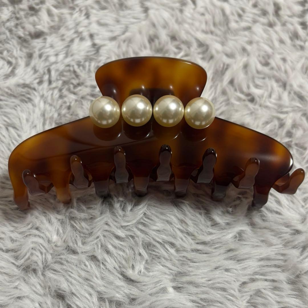 【美品】アレクサンドルドゥパリ ヘアクリップ エカイユ パール Lサイズ