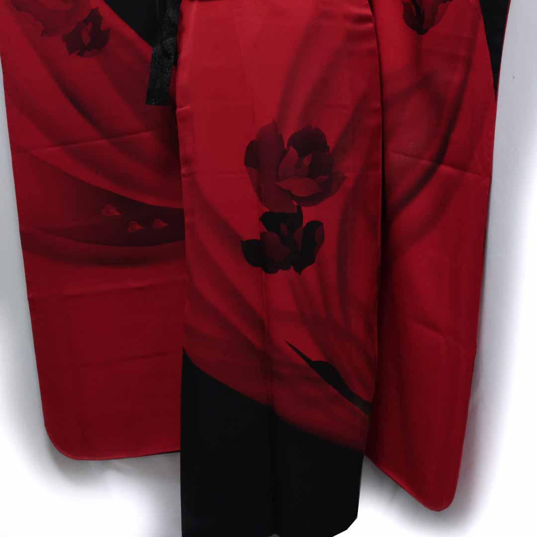 2026成人式まだ間に合います 振袖セット ◆トールサイズ赤黒フルセットJN53