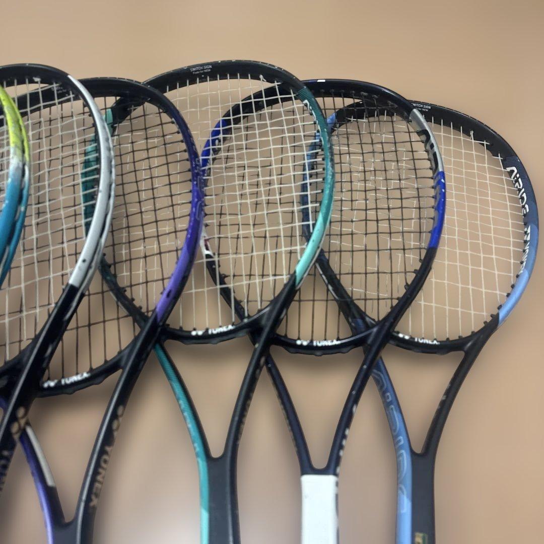 中古ヨネックスエアライド6本セットヒビ有りジャンク扱いサークル、クラブ初心者向け