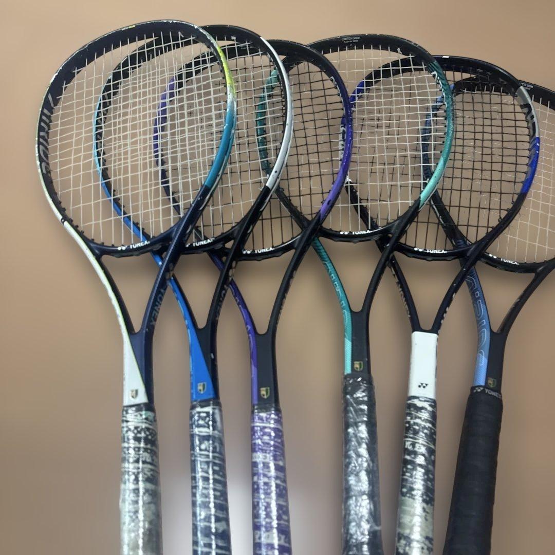 中古ヨネックスエアライド6本セットヒビ有りジャンク扱いサークル、クラブ初心者向け