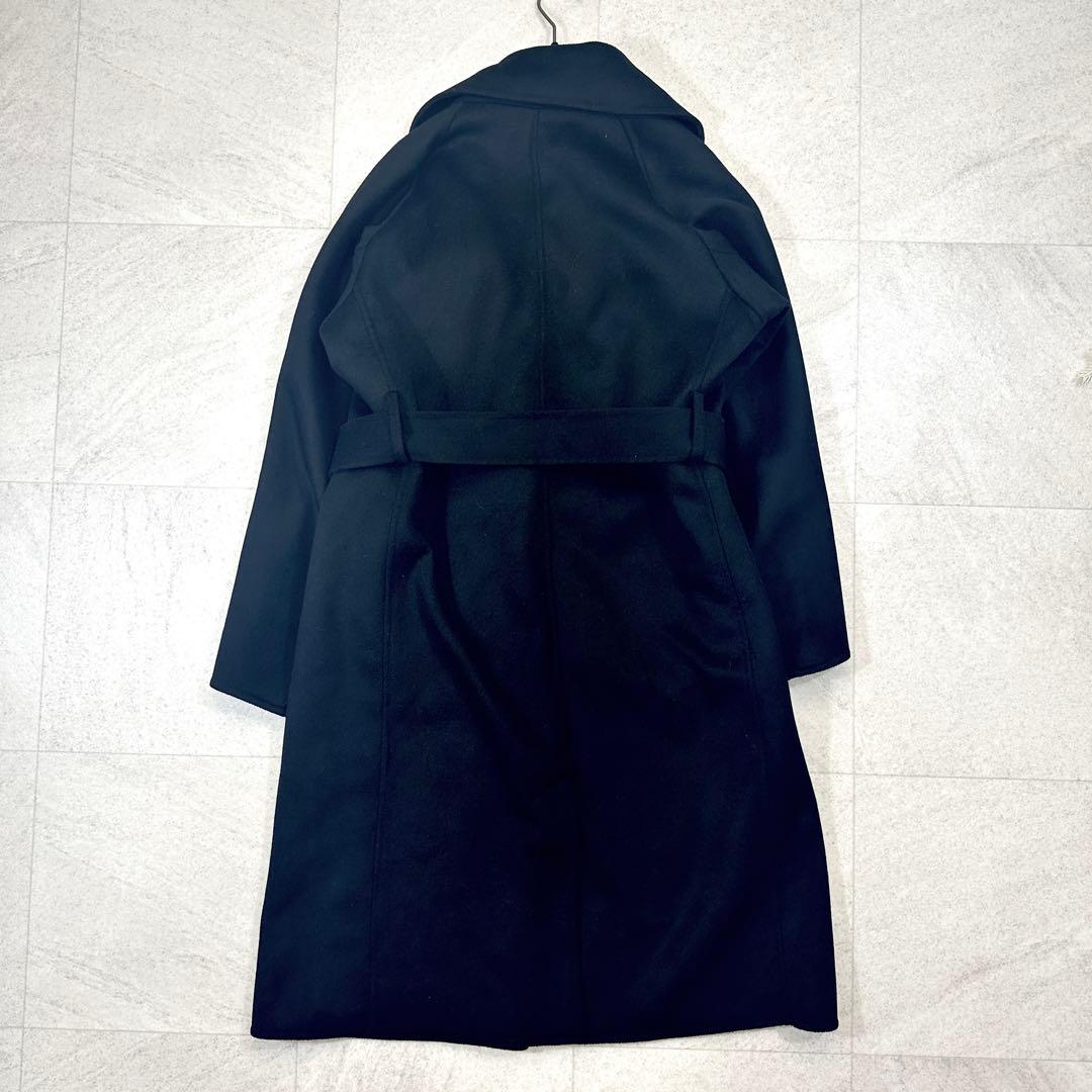 未使用タグ付【ユニクロ】ジルサンダー カシミヤブレンド ラップロングコート 黒