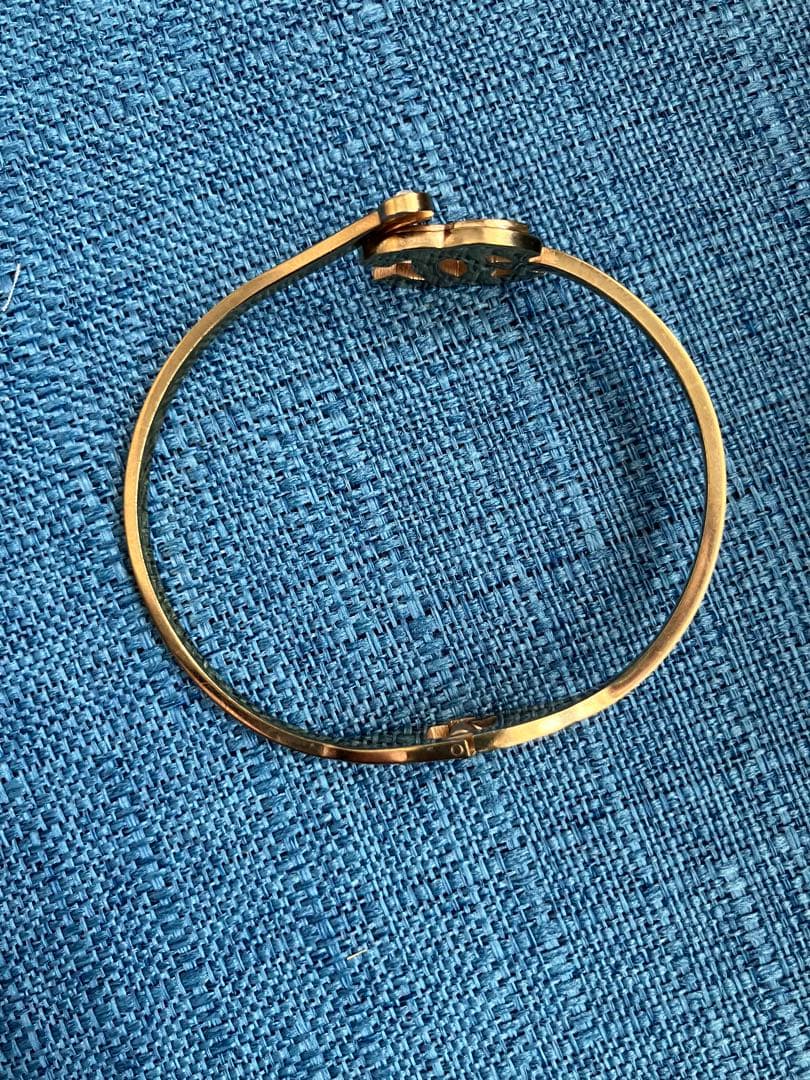 CHANEL ブレスレット　バングル　ゴールド　CC ラインストーン　ノベルティ