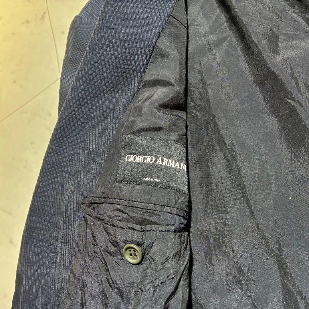 【高級ライン】GIORGIO ARMANI スーツ 伸縮性　ネイビー　近年モデル