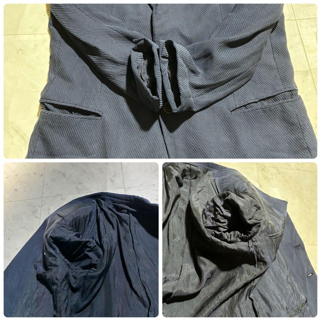 【高級ライン】GIORGIO ARMANI スーツ 伸縮性　ネイビー　近年モデル