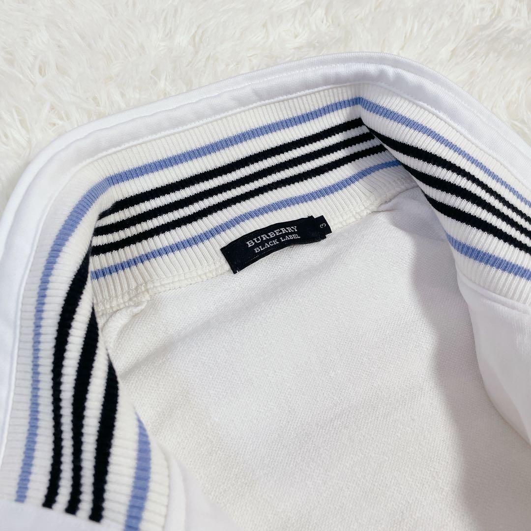 美品　バーバリーブラックレーベル　ワッペン付　スウェット　ジャージ　3 白