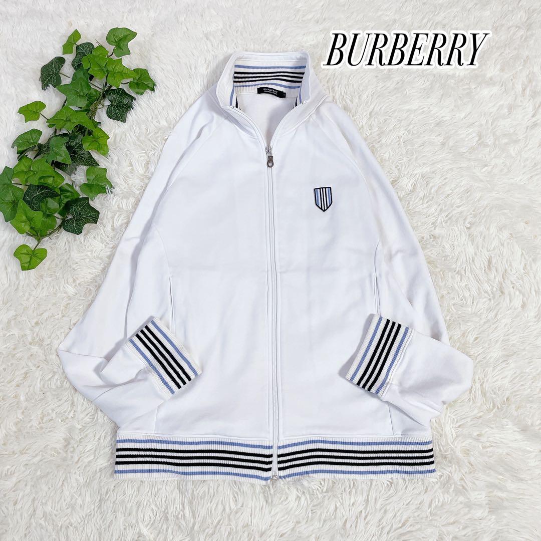 美品　バーバリーブラックレーベル　ワッペン付　スウェット　ジャージ　3 白