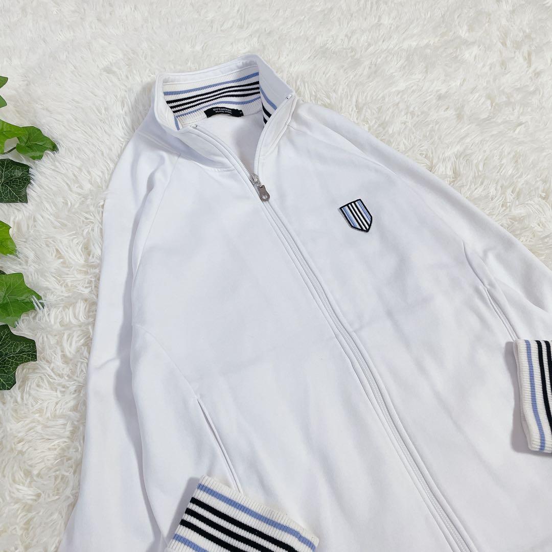 美品　バーバリーブラックレーベル　ワッペン付　スウェット　ジャージ　3 白