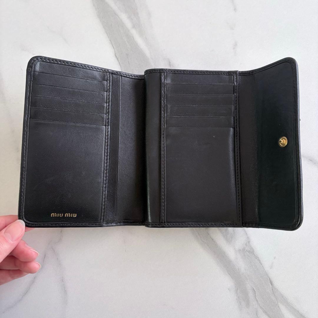 ミュウミュウ MIU MIU 財布 二つ折り財布 マテラッセ