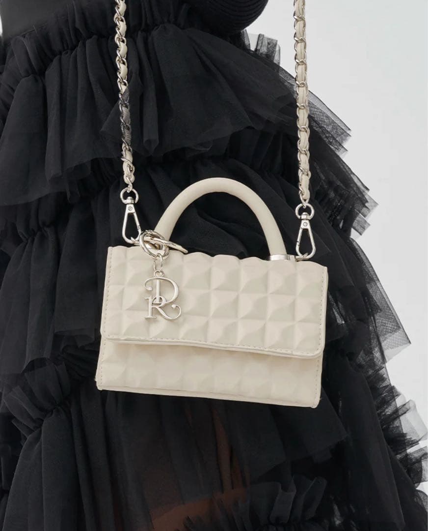 Darichダーリッチ チョコレートショルダーバック アイボリー