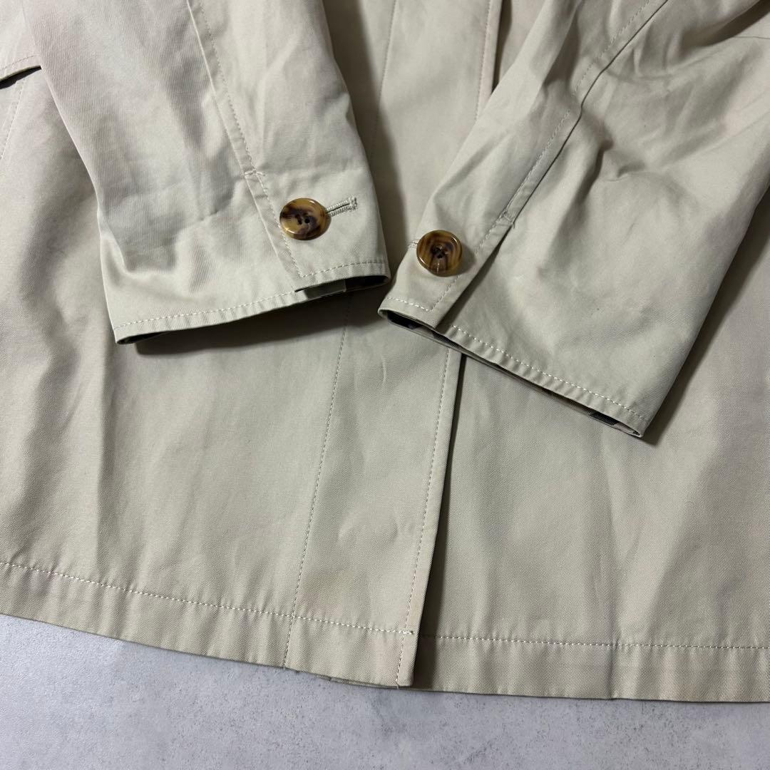 美品✨バーバリーロンドン ステンカラーコート　比翼 ロングノバチェック ベージュ