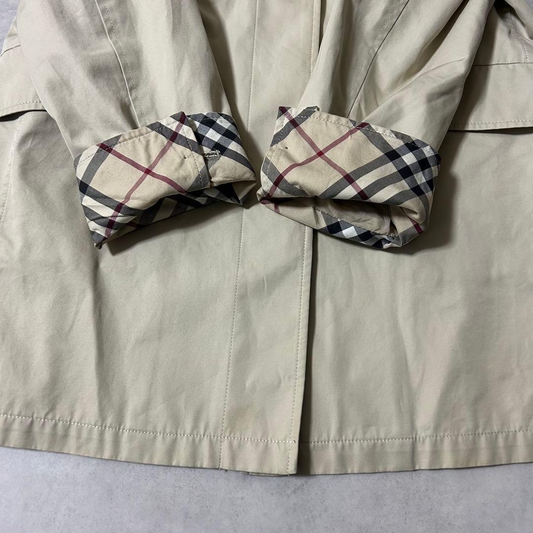 美品✨バーバリーロンドン ステンカラーコート　比翼 ロングノバチェック ベージュ