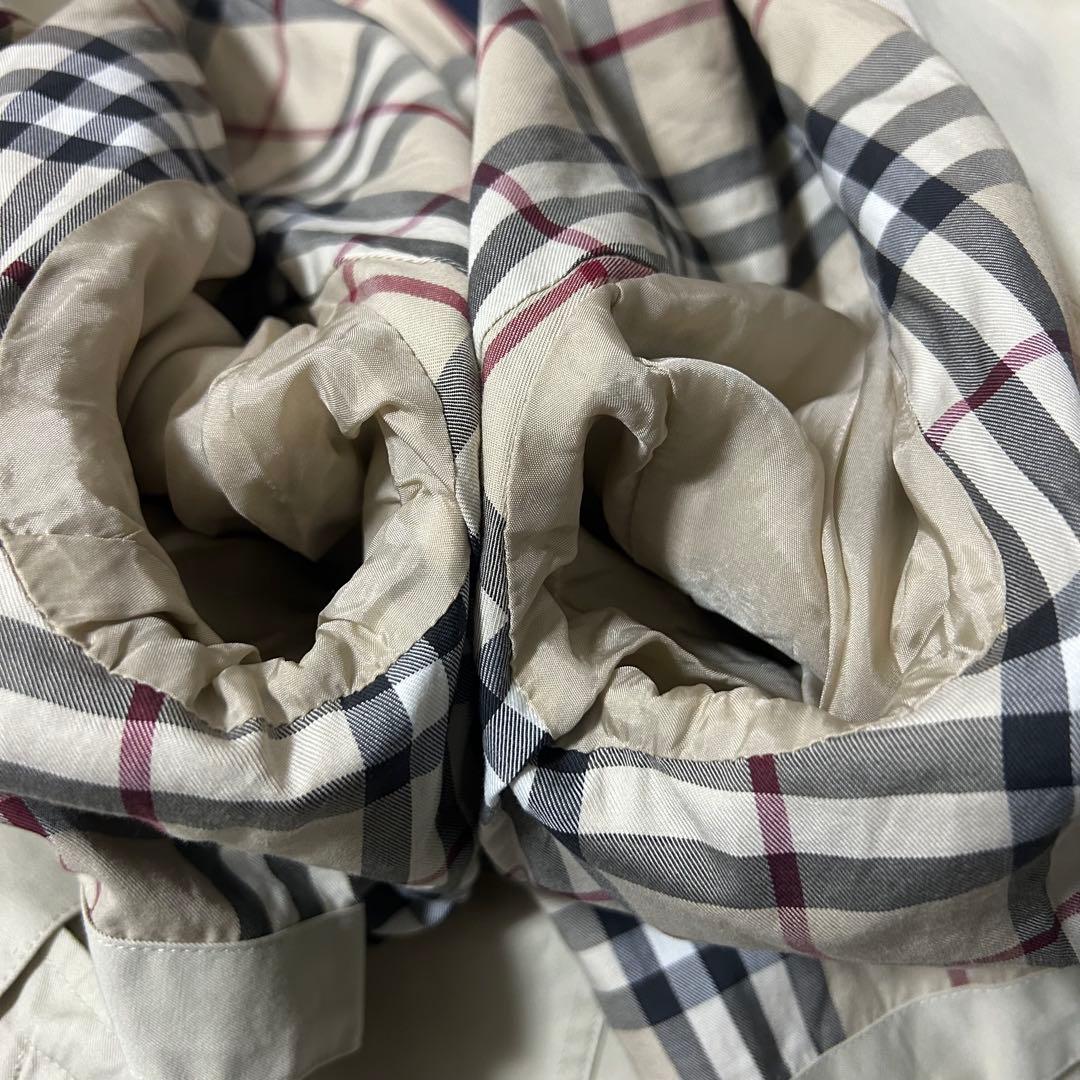 美品✨バーバリーロンドン ステンカラーコート　比翼 ロングノバチェック ベージュ