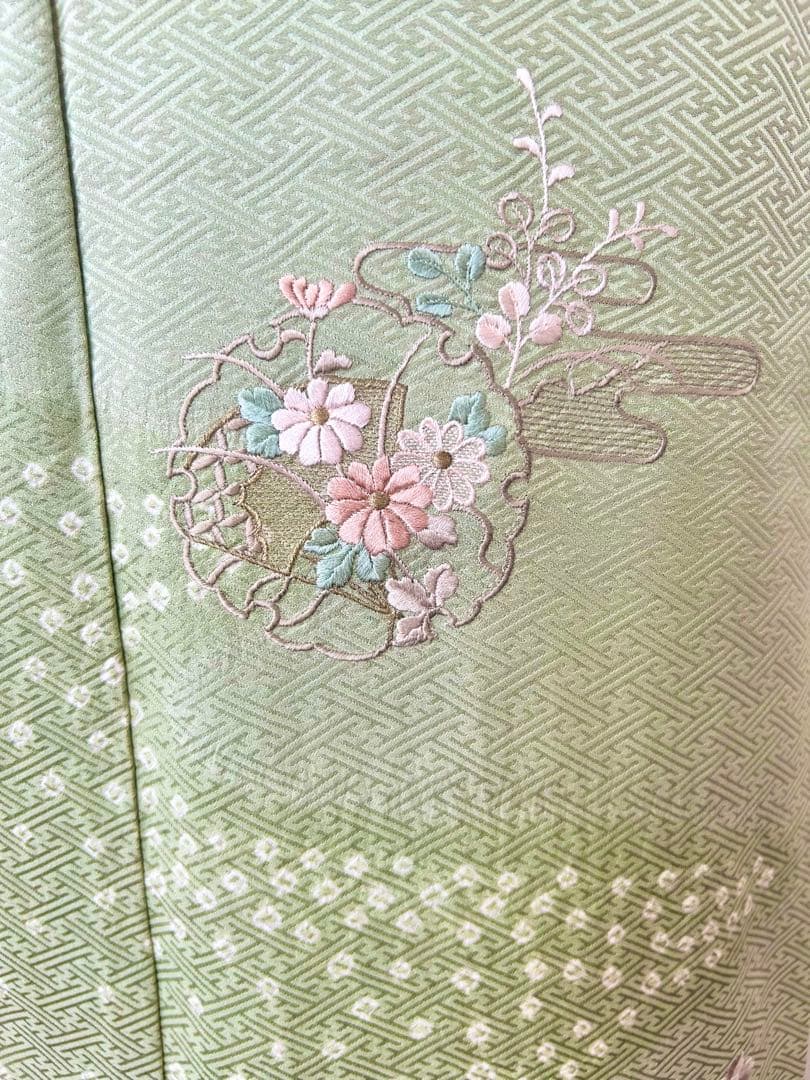 美品　一部しつけ糸付き　正絹訪問着　フルセット4点　卒業式　入学式　七五三