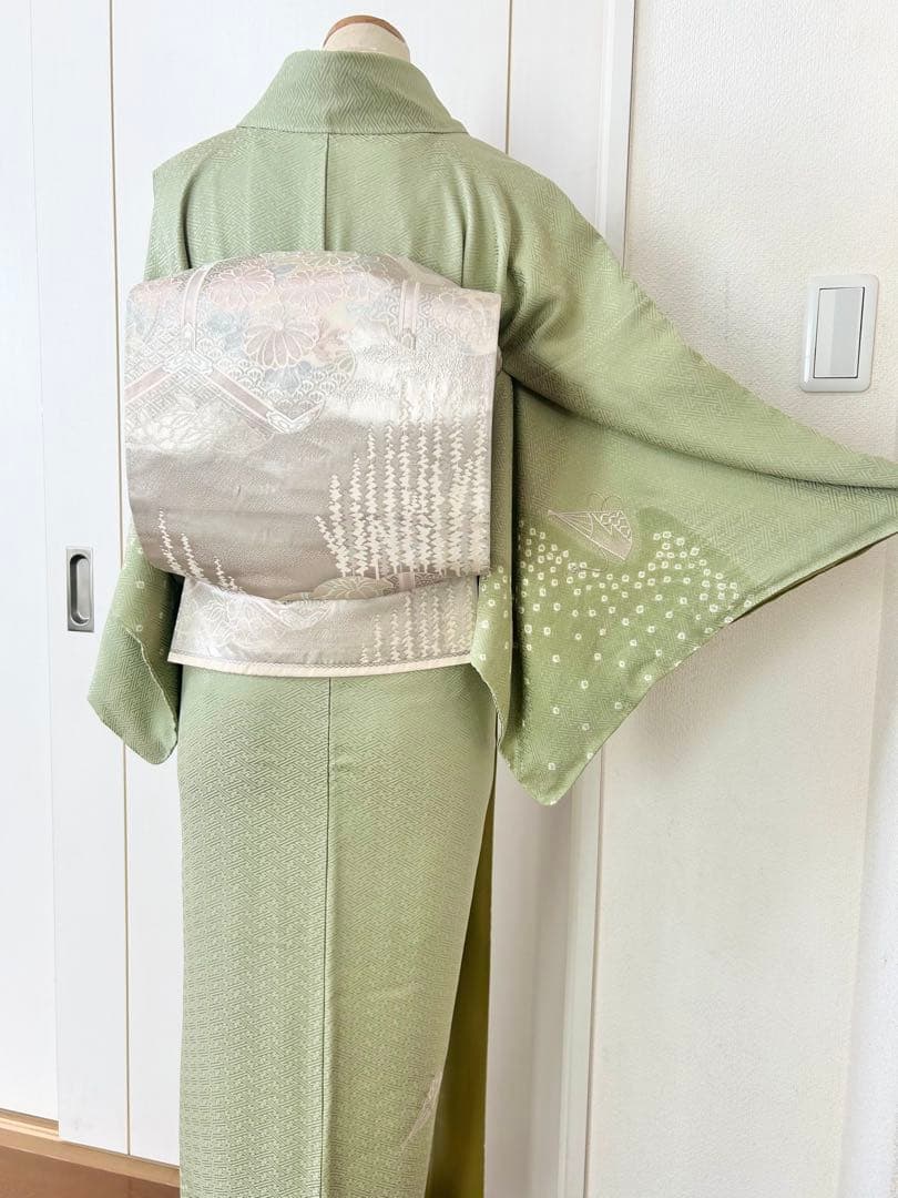 美品　一部しつけ糸付き　正絹訪問着　フルセット4点　卒業式　入学式　七五三