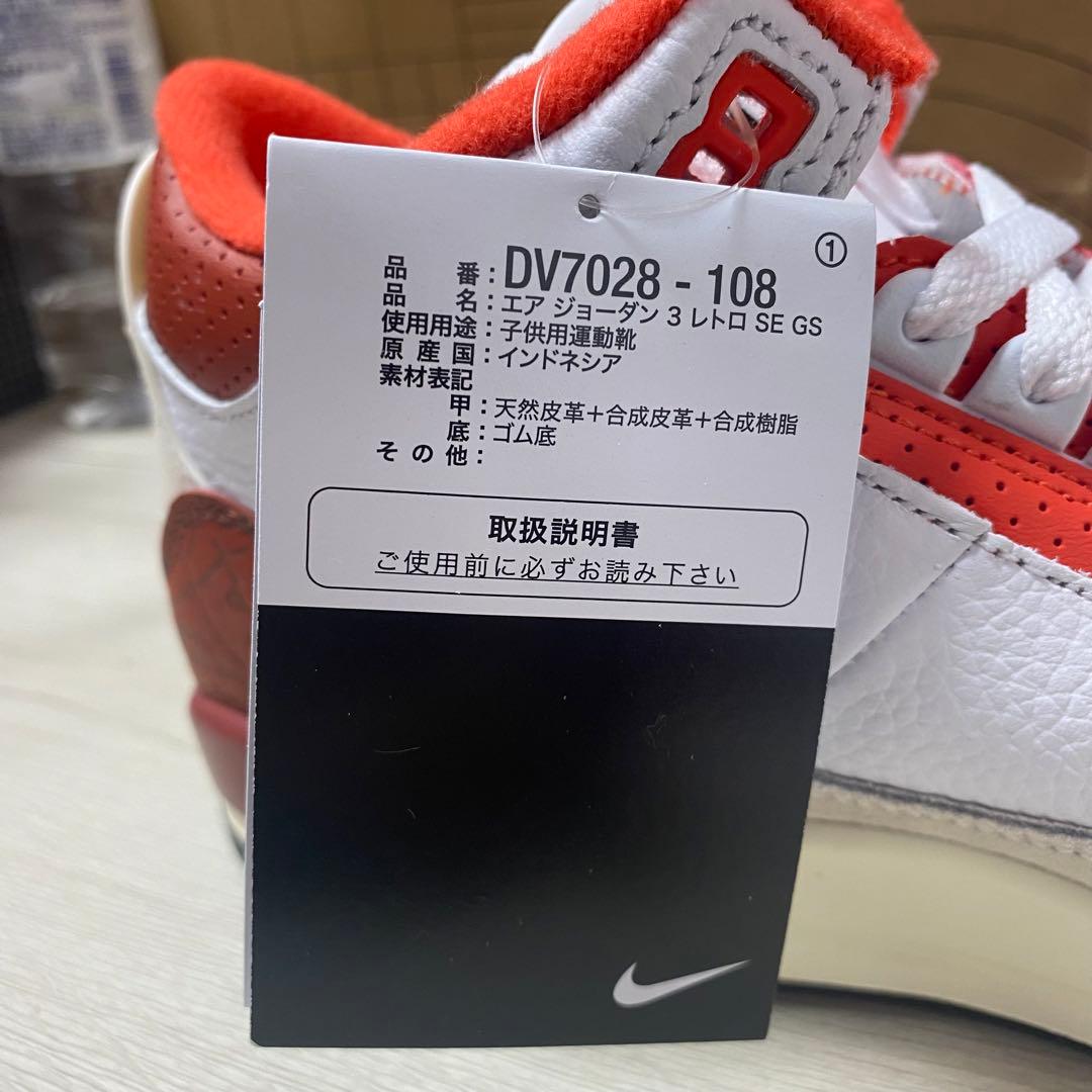 靴 25cm AIR JORDAN 3 RETRO SE (GS)