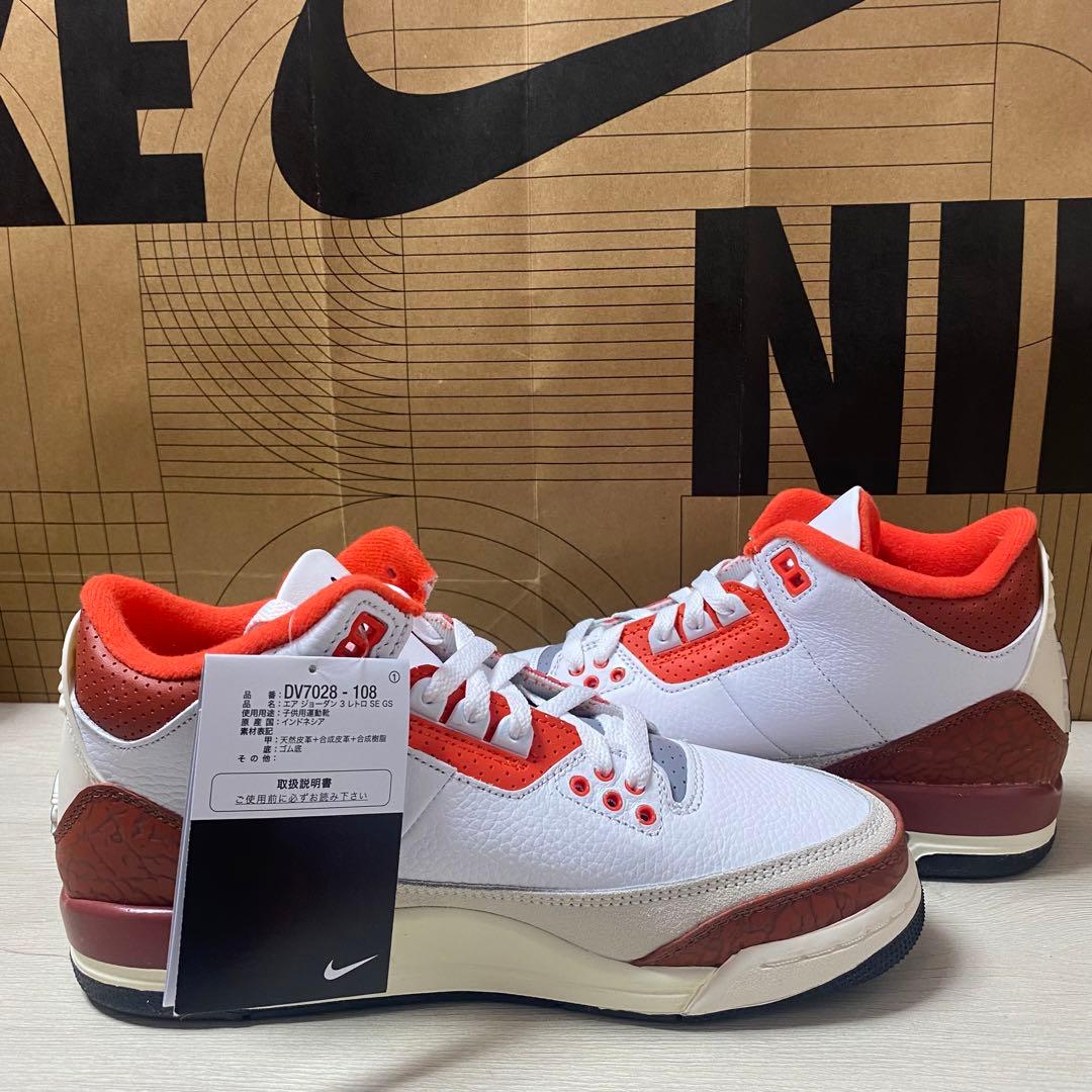 靴 25cm AIR JORDAN 3 RETRO SE (GS)