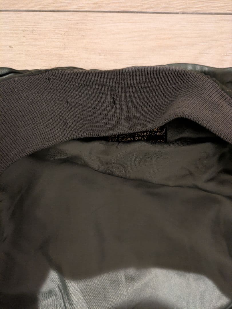 МA-1 黒タグ 初期　米軍実物　ミント　ma-1