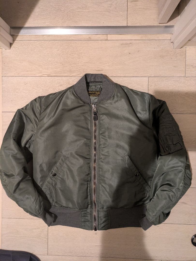 МA-1 黒タグ 初期　米軍実物　ミント　ma-1