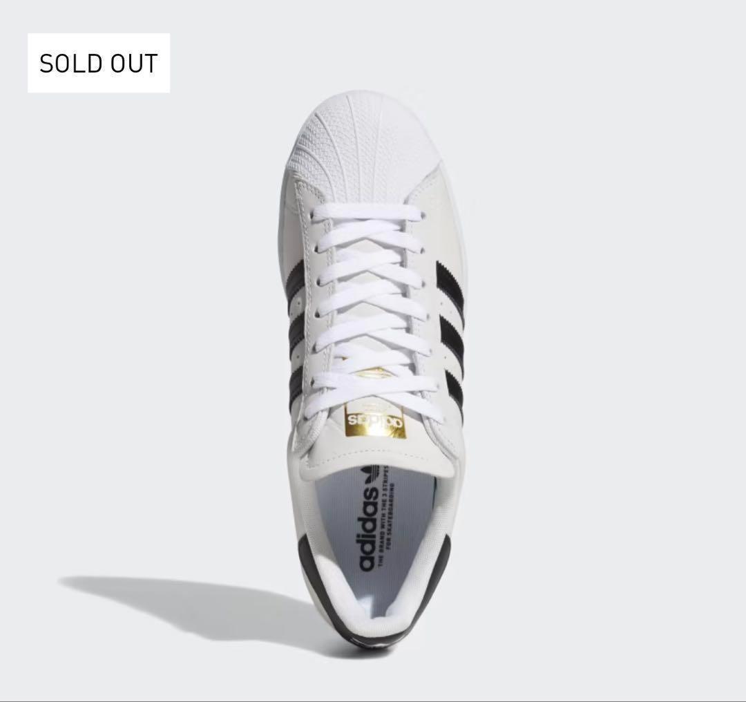 天然皮革✨新品✨ adidas スーパースター 24.0 白 黒金 スタンスミス